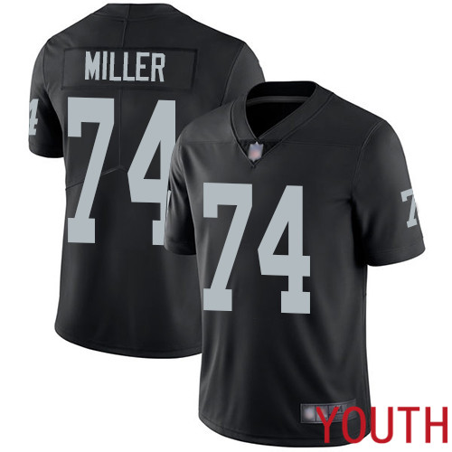 Oakland Raiders Limited Black Youth Kolton Miller Home Jersey NFL Football #74 Vapor Untouchable Jersey